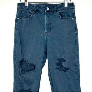 American Eagle Tomgirl Destroyed Flattering Jeans Womens 2 Distressed Denim